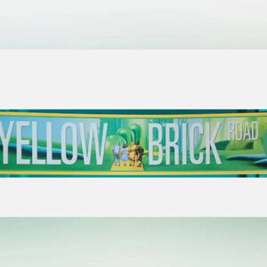 Vintage Yellow Brick Road Metal Sign